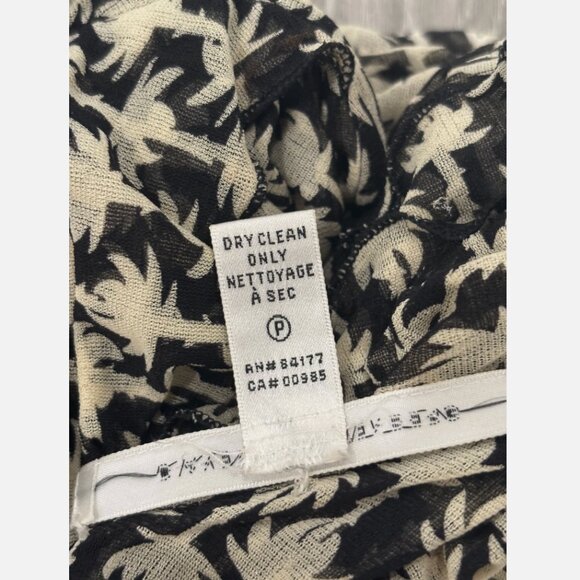 Diane Von Furstenberg Silk Black Floral Day Dress Midi Womens 8 - Picture 5 of 7